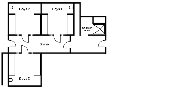 Figure 3: Floor plan of the Boys’ unit at Cairns watch-house